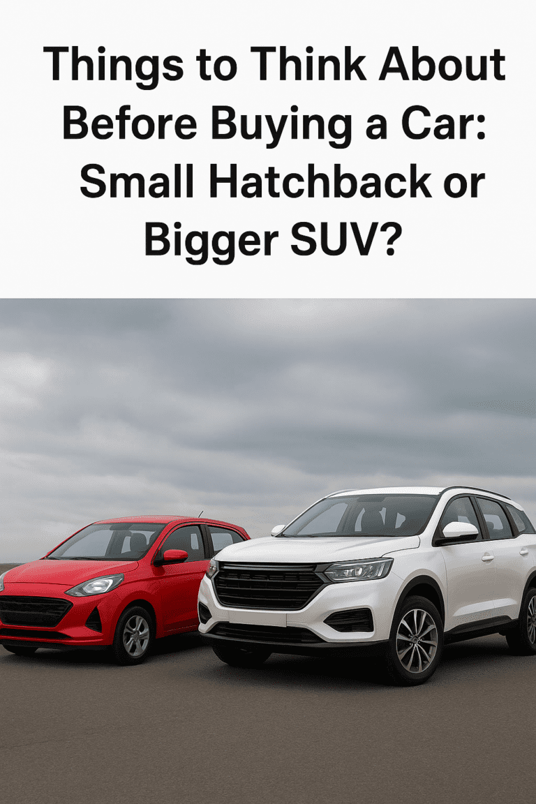 Things to Think About Before Buying a Car: Small Hatchback or Bigger SUV?