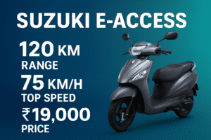 Suzuki E-Access Electric Scooter: Affordable EV with 120 Km Range & 75 km/h Speed