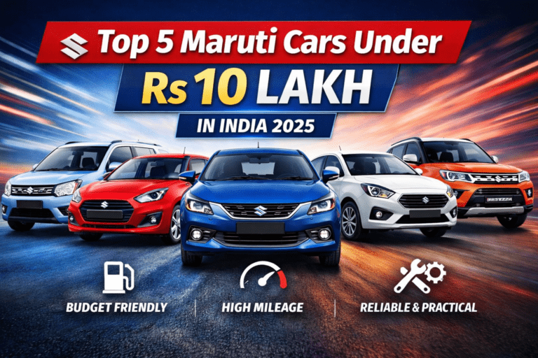 Top 5 Maruti Cars Under Rs 10 Lakh in India 2025