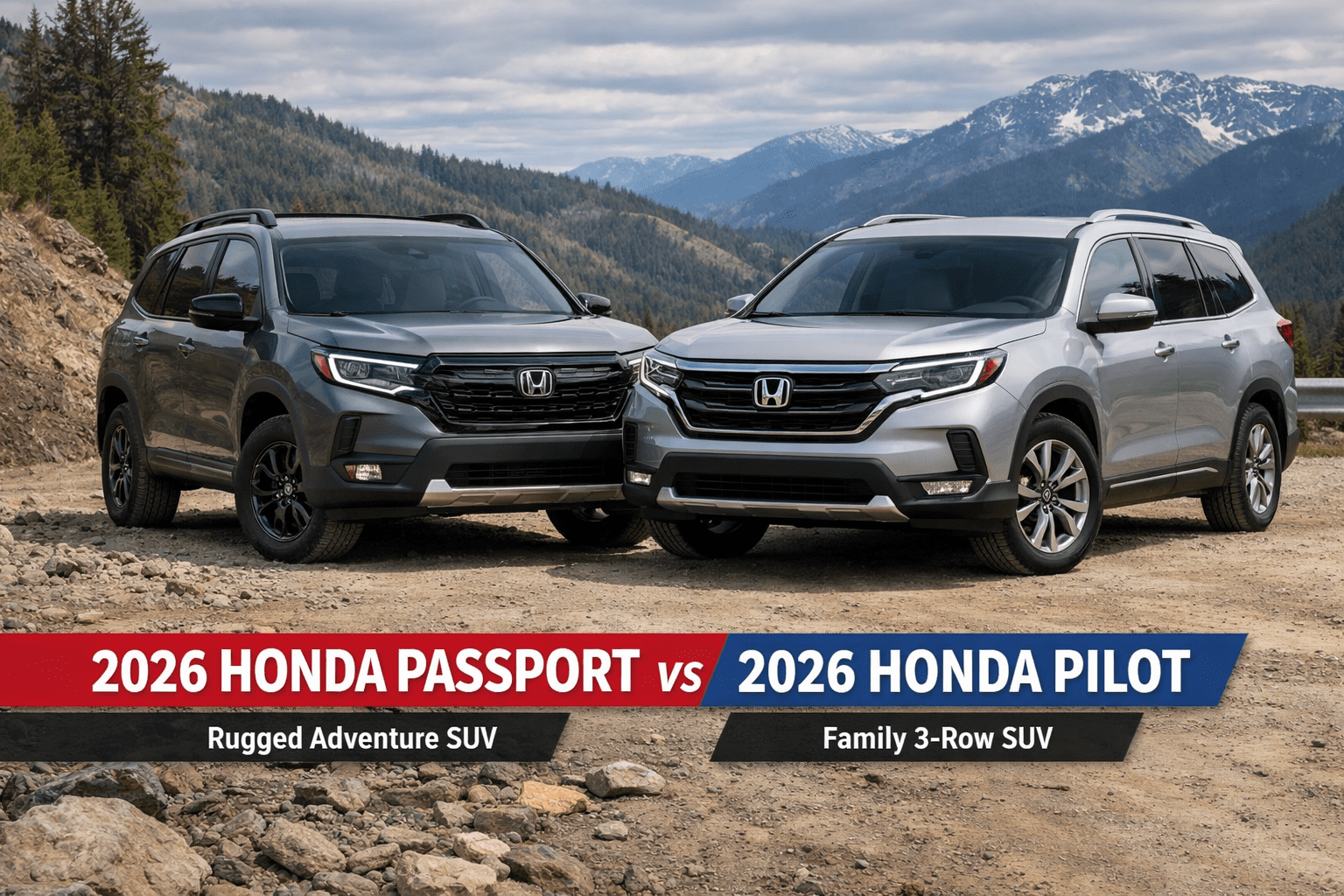 2026 Honda Passport vs 2026 Honda Pilot
