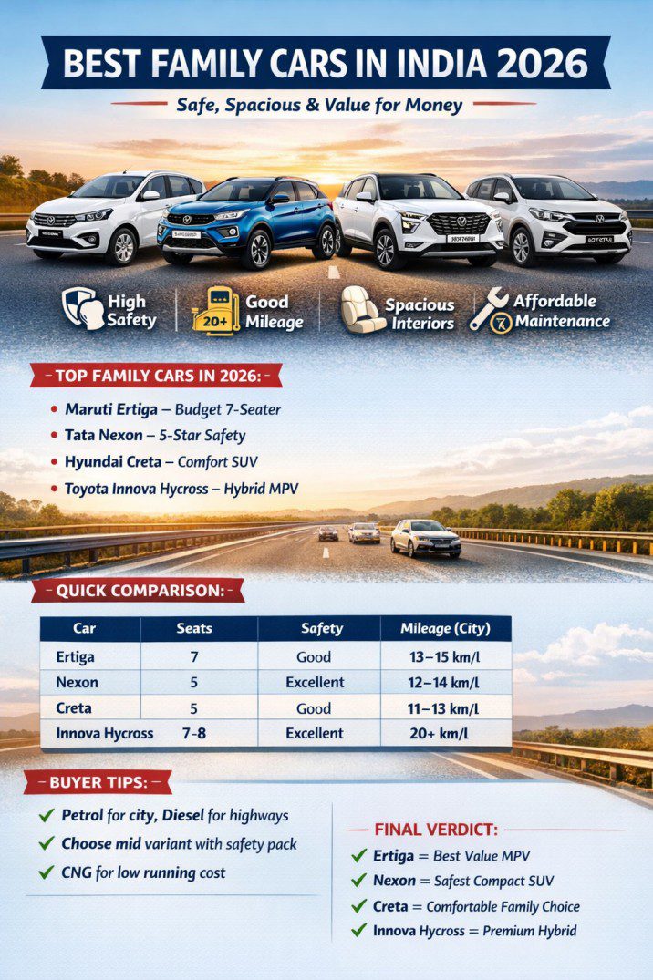 Best Family Cars in India 2026